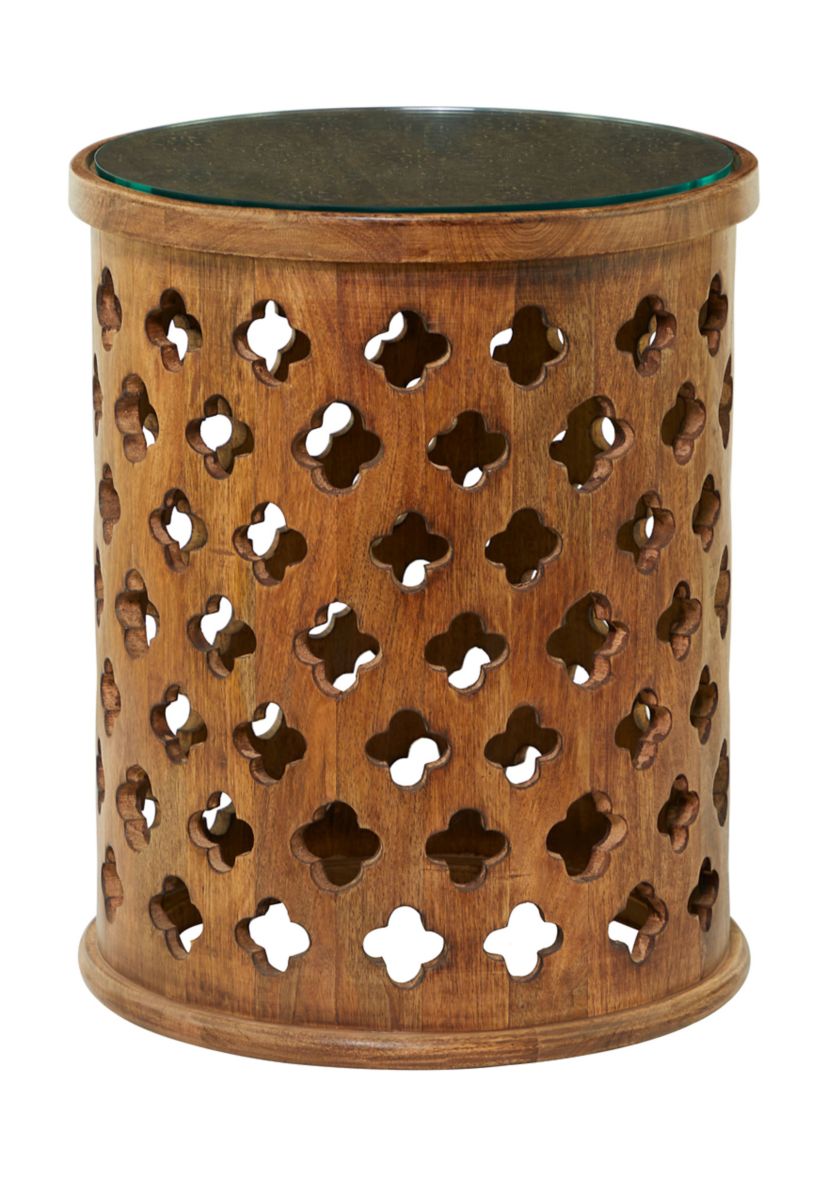 Rustic Mango Wood Accent Table