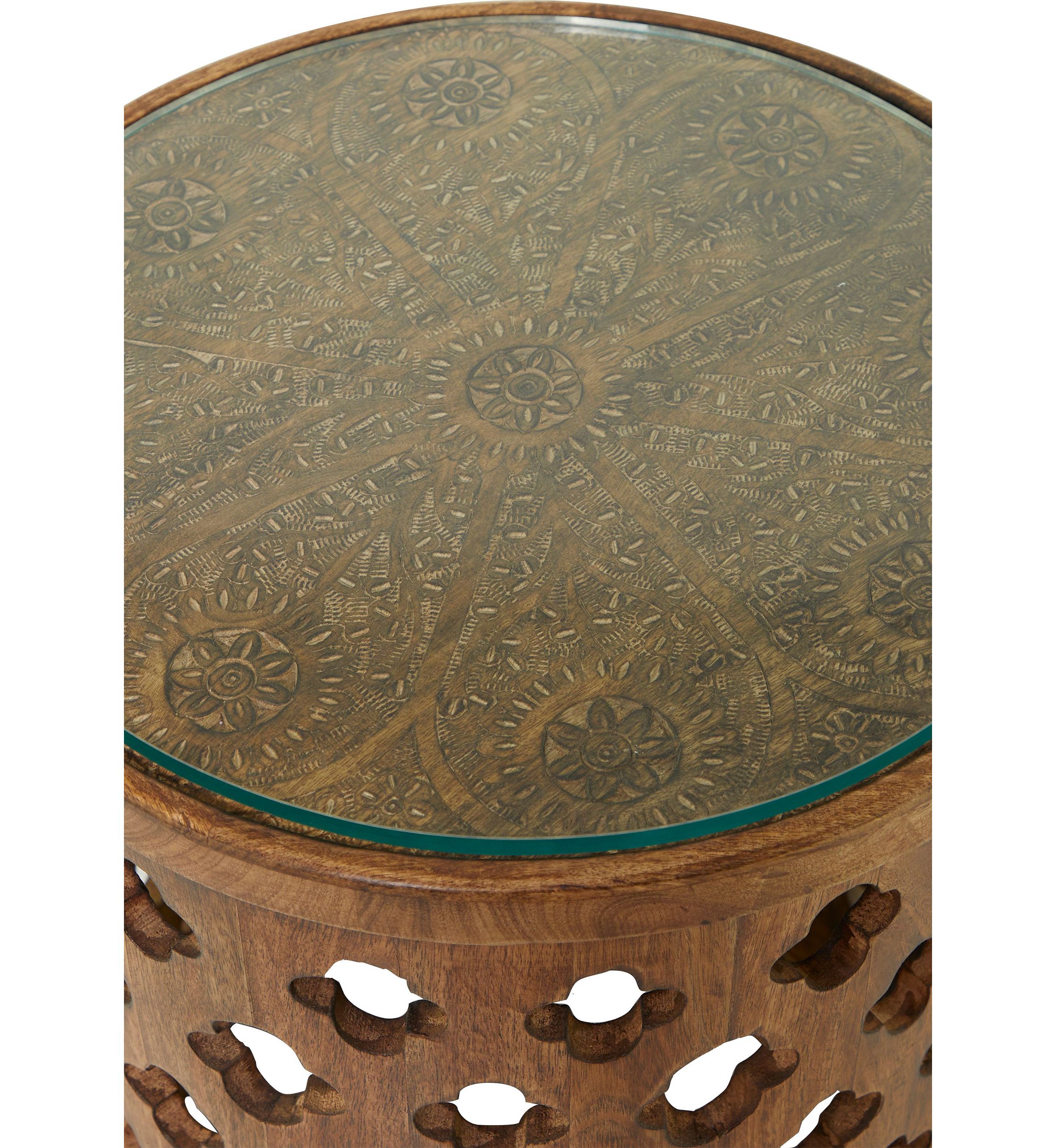 Rustic Mango Wood Accent Table