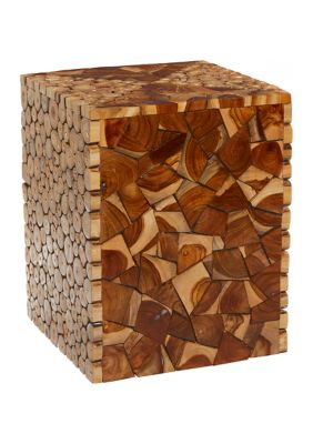 Contemporary Teak Wood Accent Table