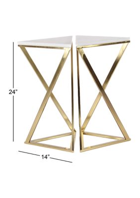 Contemporary Metal Accent Table - Set of 2