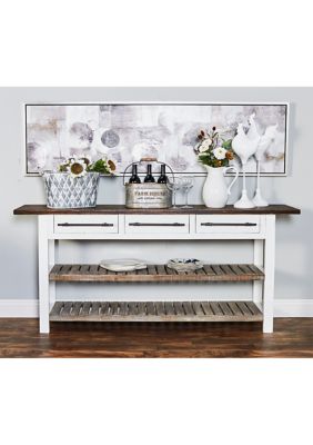 Farmhouse Wood Console Table