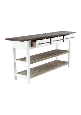 Farmhouse Wood Console Table