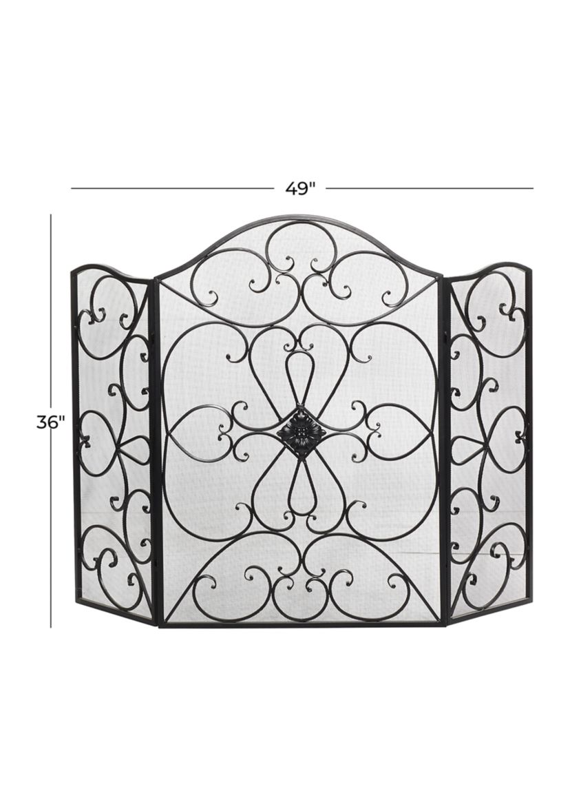 Traditional Metal Fireplace Screen
