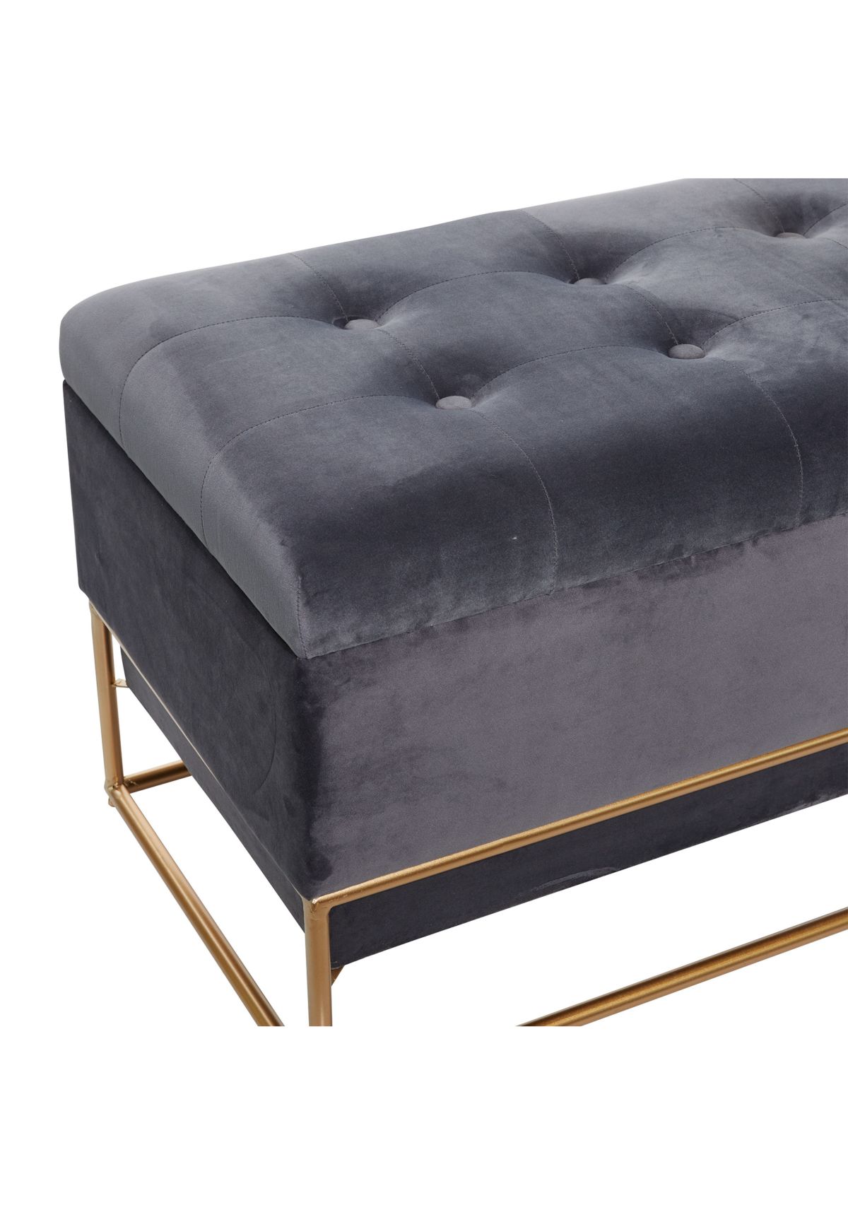 Glam Metal Storage Bench