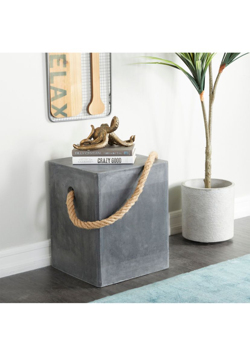 Contemporary Magnesium Oxide Outdoor Accent Table