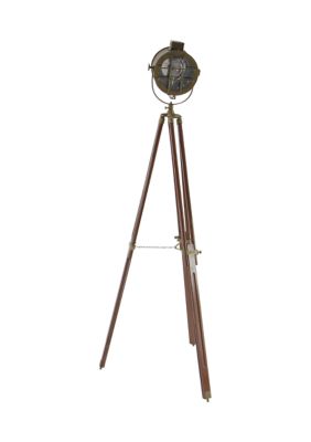 Industrial Wood Floor Lamp