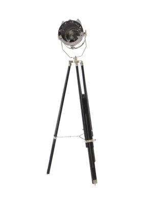 Industrial Wood Floor Lamp