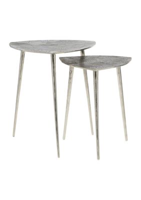 Contemporary Aluminum Accent Table - Set of 2