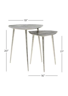Contemporary Aluminum Accent Table - Set of 2