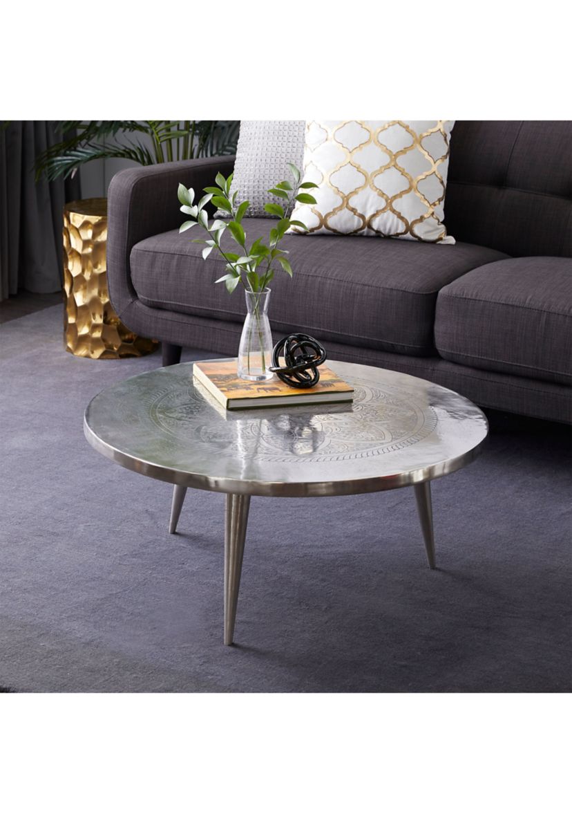 Traditional Aluminum Metal Coffee Table