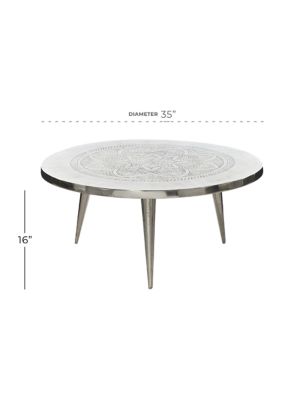 Traditional Aluminum Metal Coffee Table