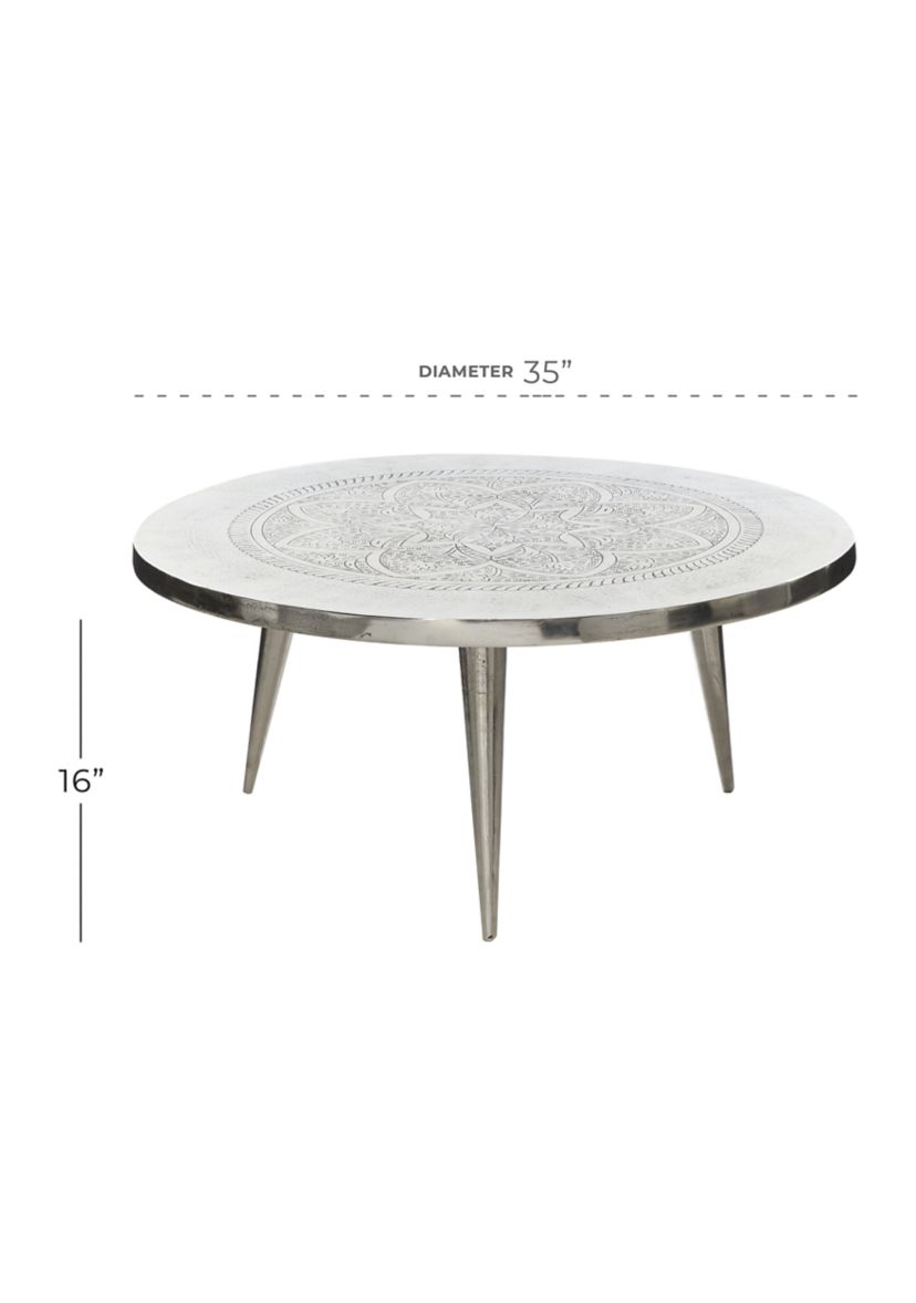 Traditional Aluminum Metal Coffee Table