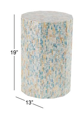 Contemporary Mother of Pearl Shell Accent Table