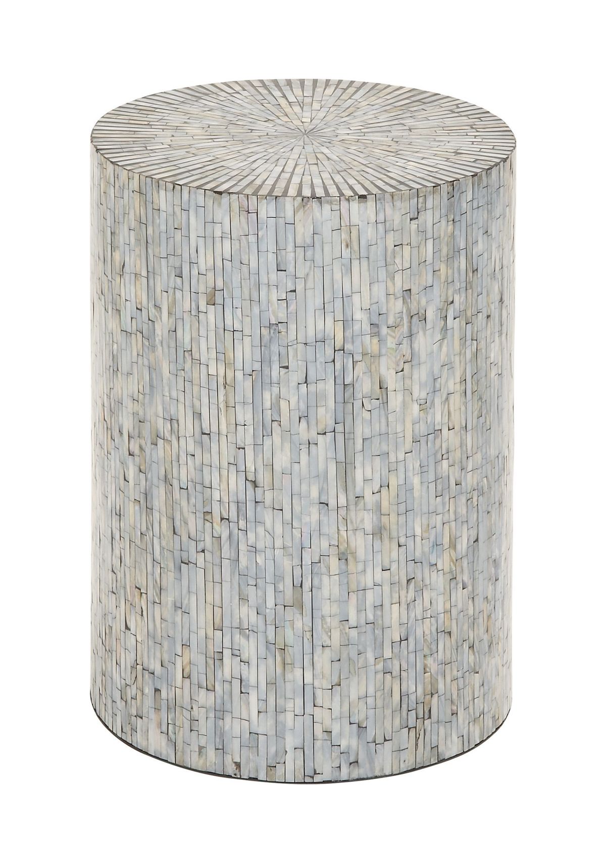 Contemporary Mother of Pearl Shell Accent Table