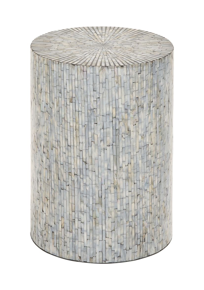 Contemporary Mother of Pearl Shell Accent Table