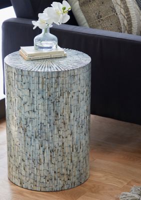 Contemporary Mother of Pearl Shell Accent Table