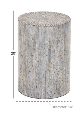 Contemporary Mother of Pearl Shell Accent Table