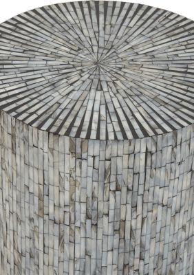 Contemporary Mother of Pearl Shell Accent Table