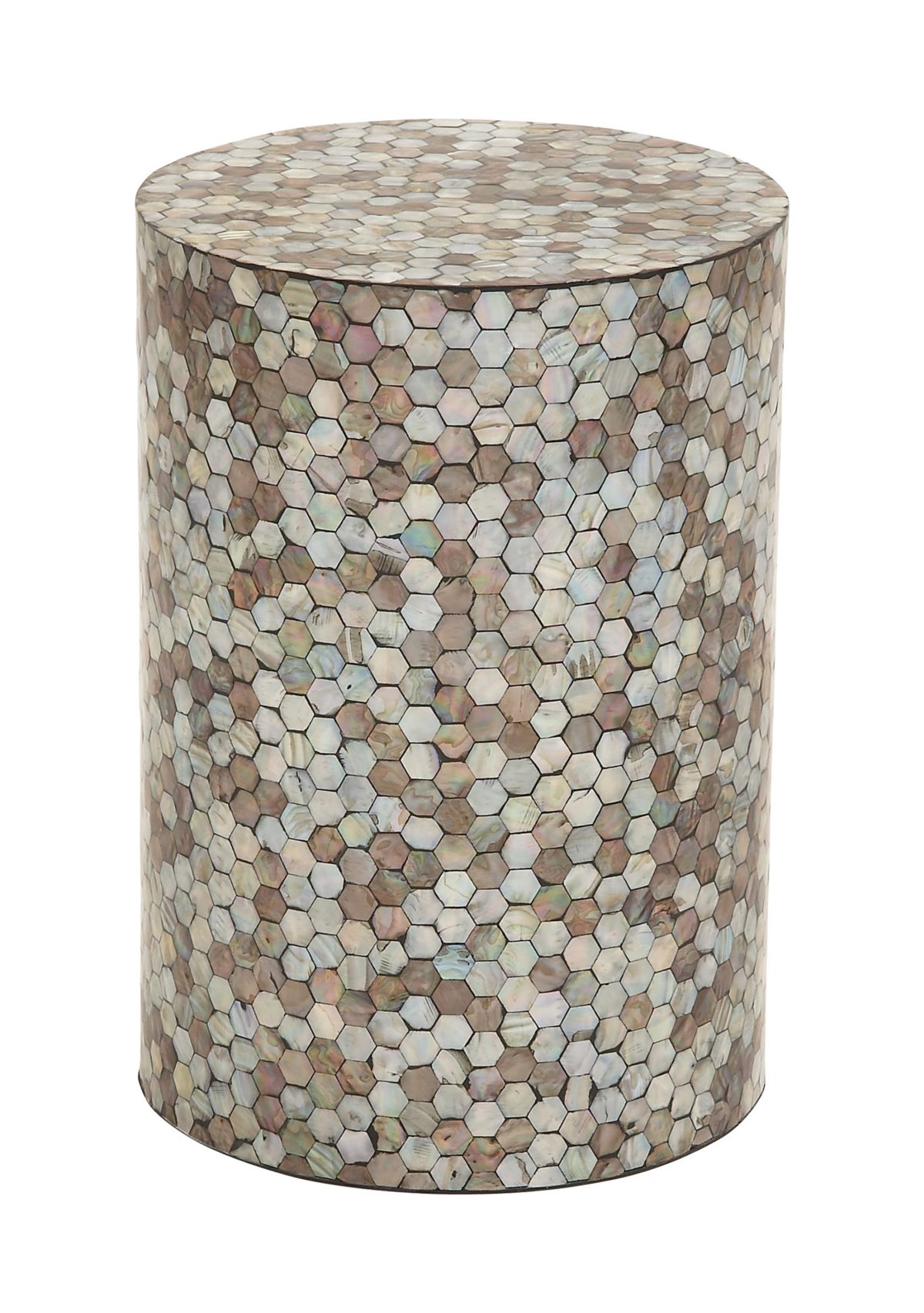 Contemporary Mother of Pearl Shell Accent Table