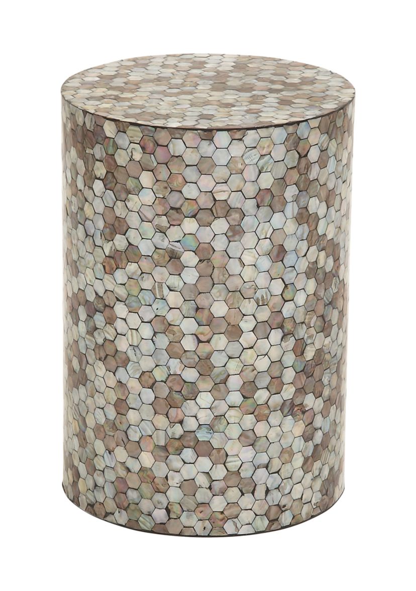 Contemporary Mother of Pearl Shell Accent Table