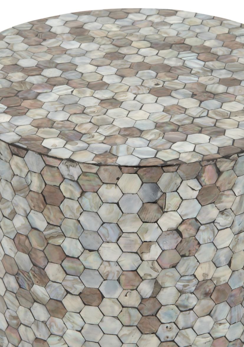 Contemporary Mother of Pearl Shell Accent Table