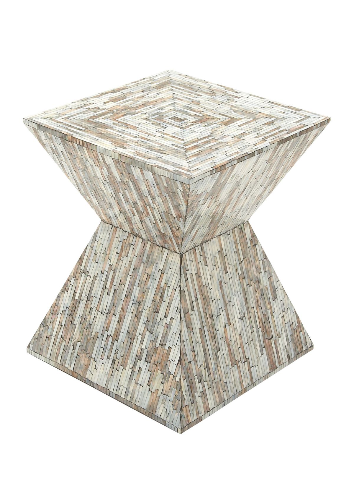 Contemporary Mother of Pearl Shell Accent Table