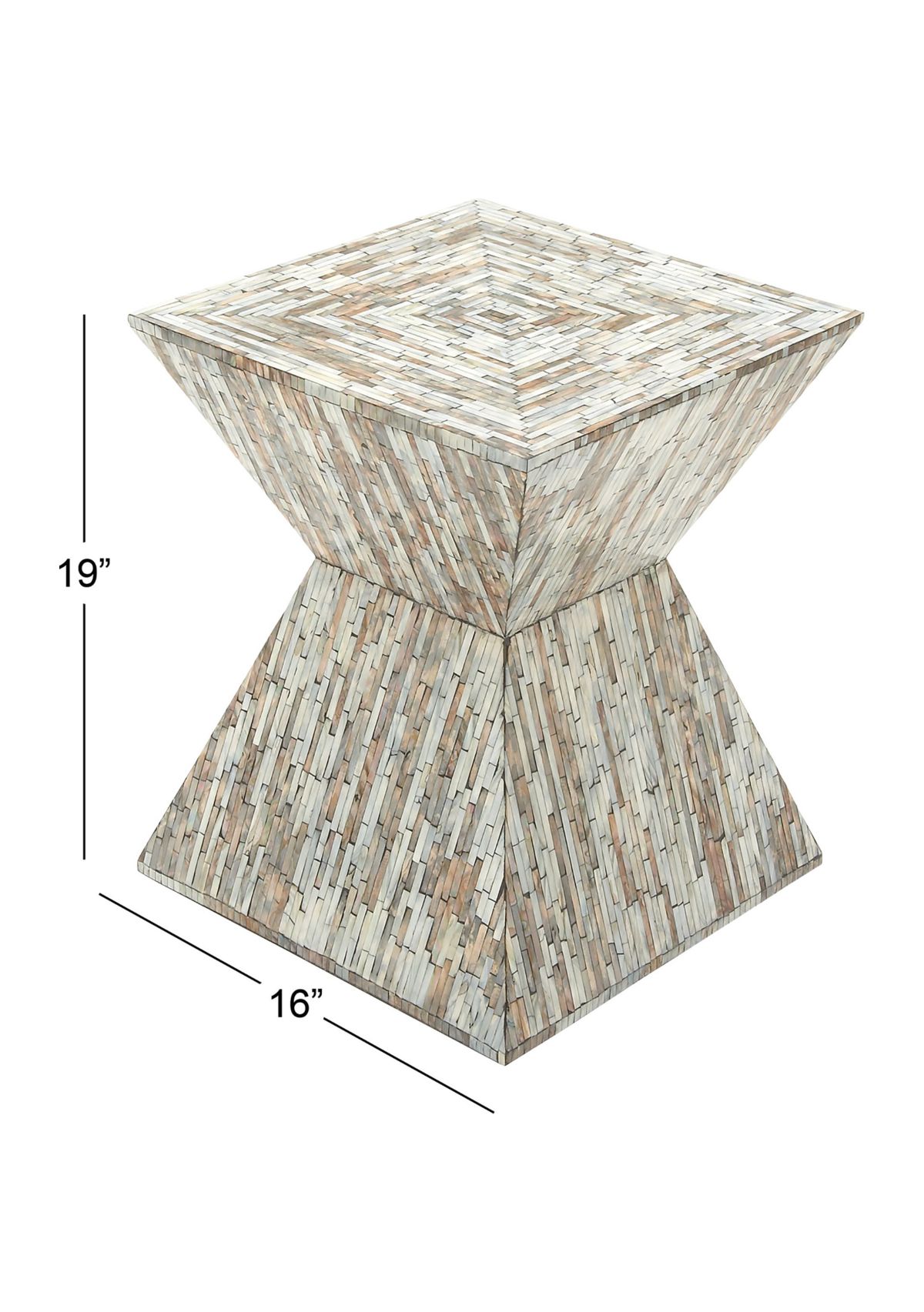 Contemporary Mother of Pearl Shell Accent Table