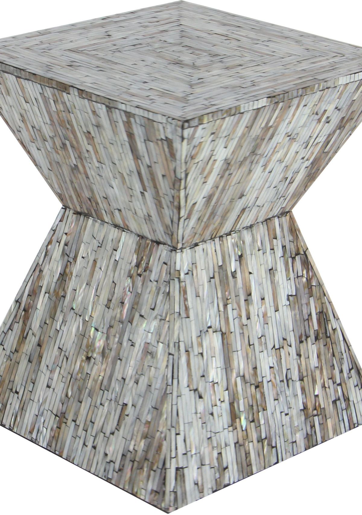 Contemporary Mother of Pearl Shell Accent Table