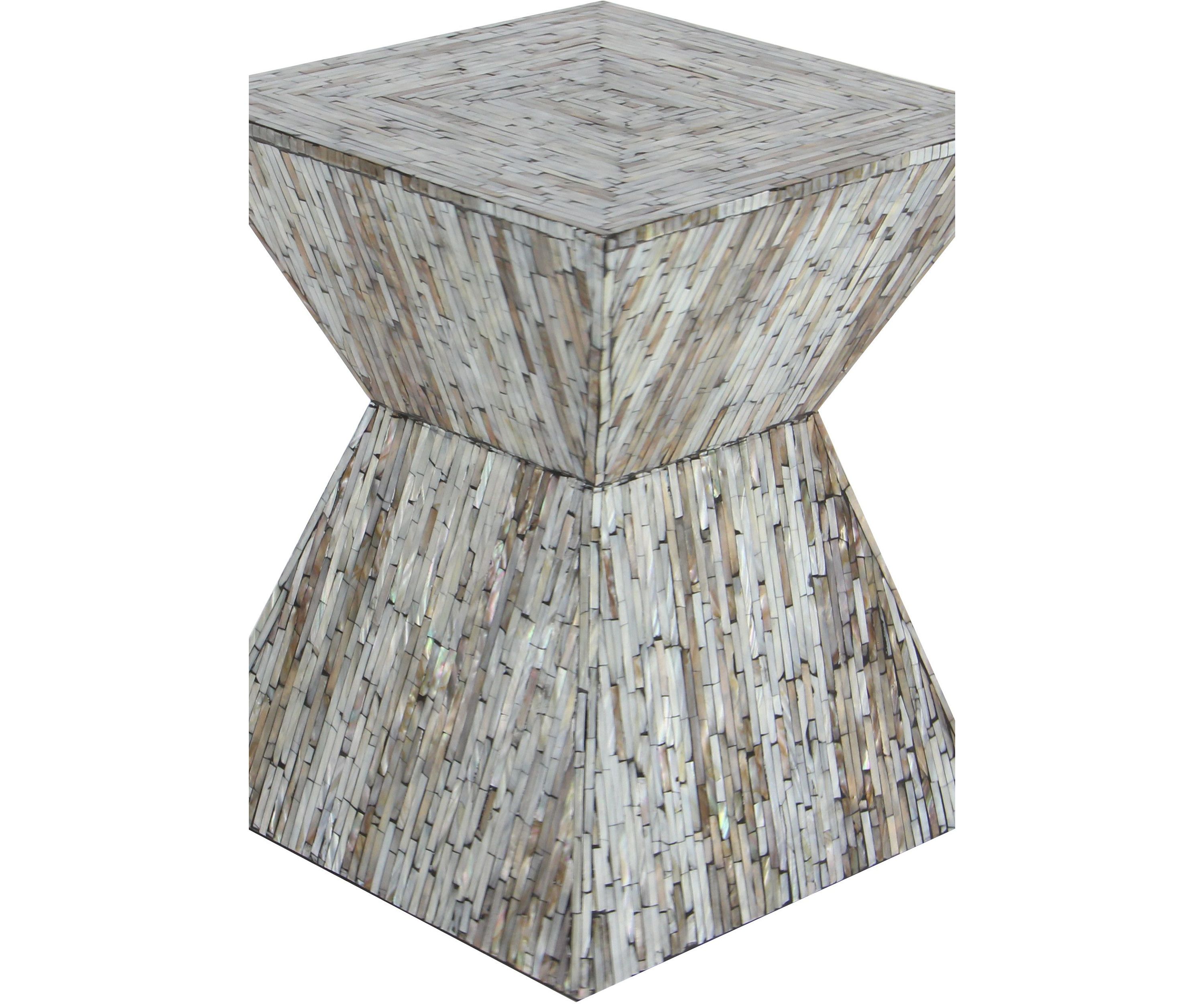Contemporary Mother of Pearl Shell Accent Table