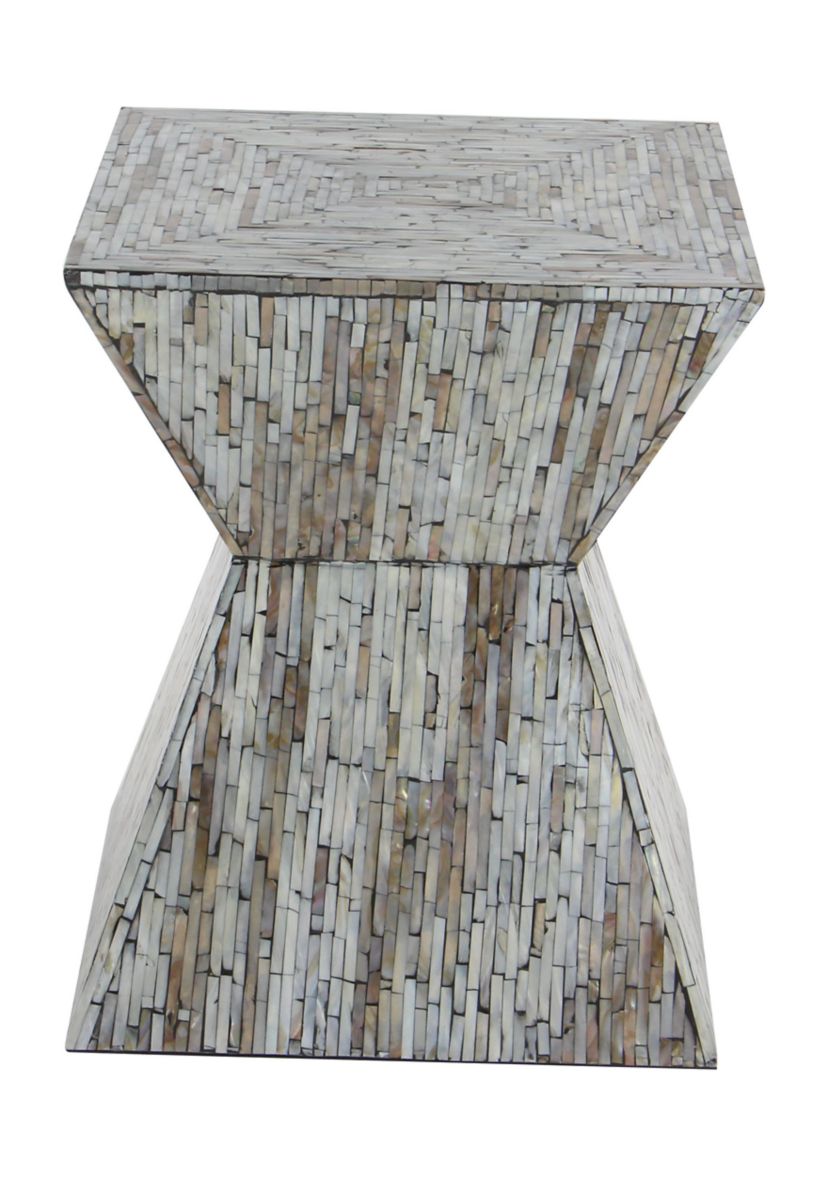 Contemporary Mother of Pearl Shell Accent Table