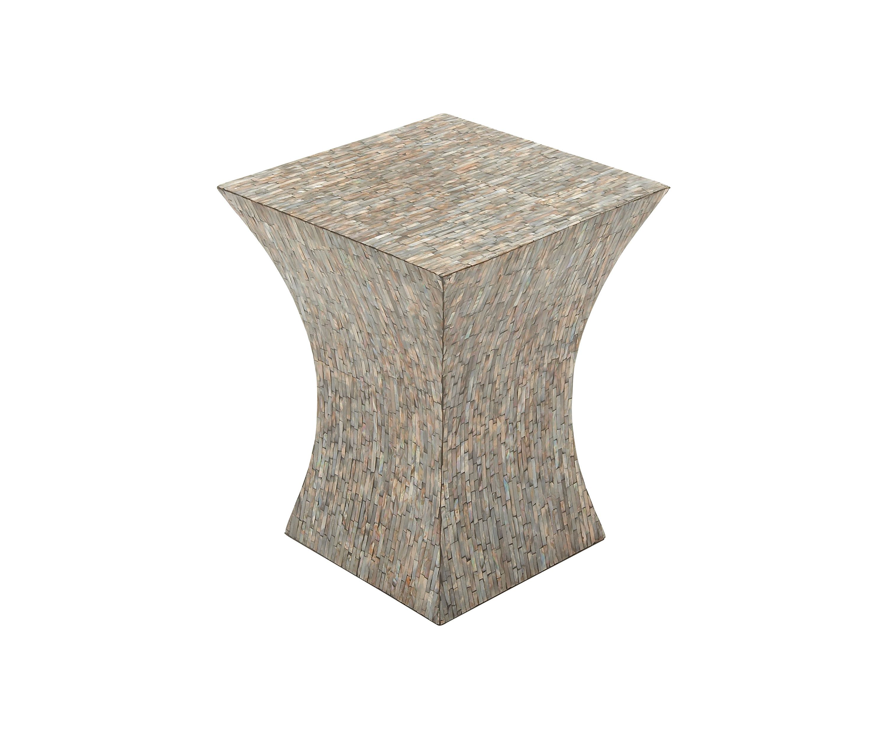 Contemporary Mother of Pearl Shell Accent Table