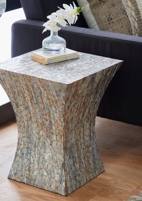 Contemporary Mother of Pearl Shell Accent Table