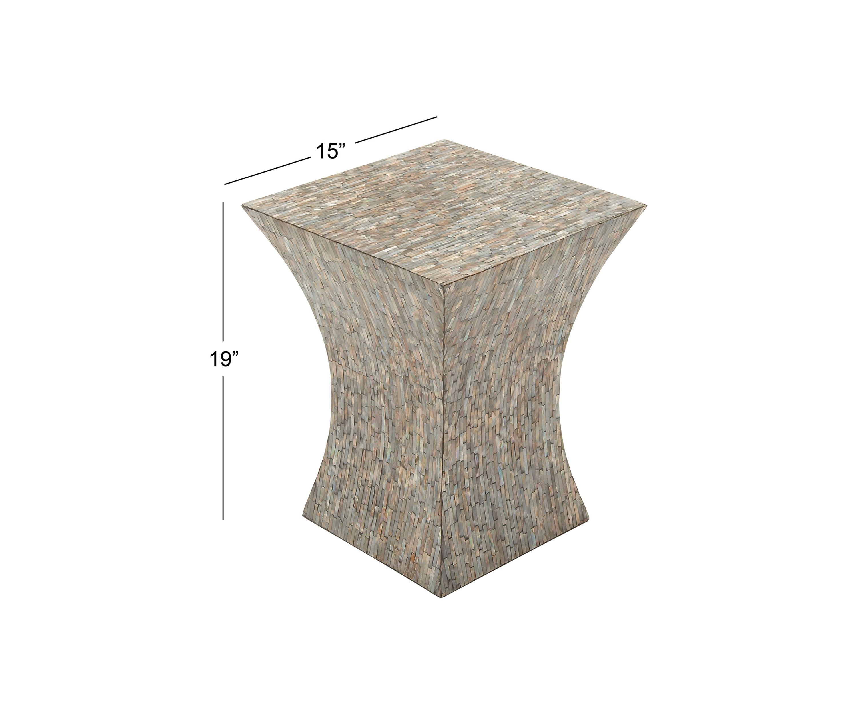 Contemporary Mother of Pearl Shell Accent Table