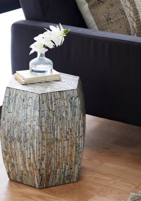 Contemporary Mother of Pearl Shell Accent Table