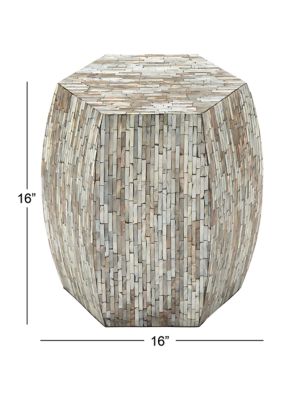 Contemporary Mother of Pearl Shell Accent Table