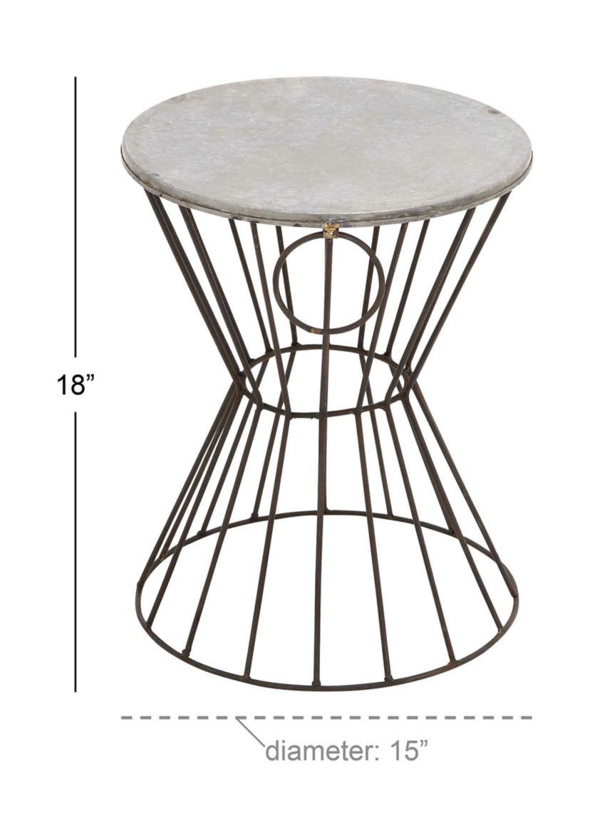 Farmhouse Metal Accent Table