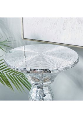 Glam Polystone Pedestal Table