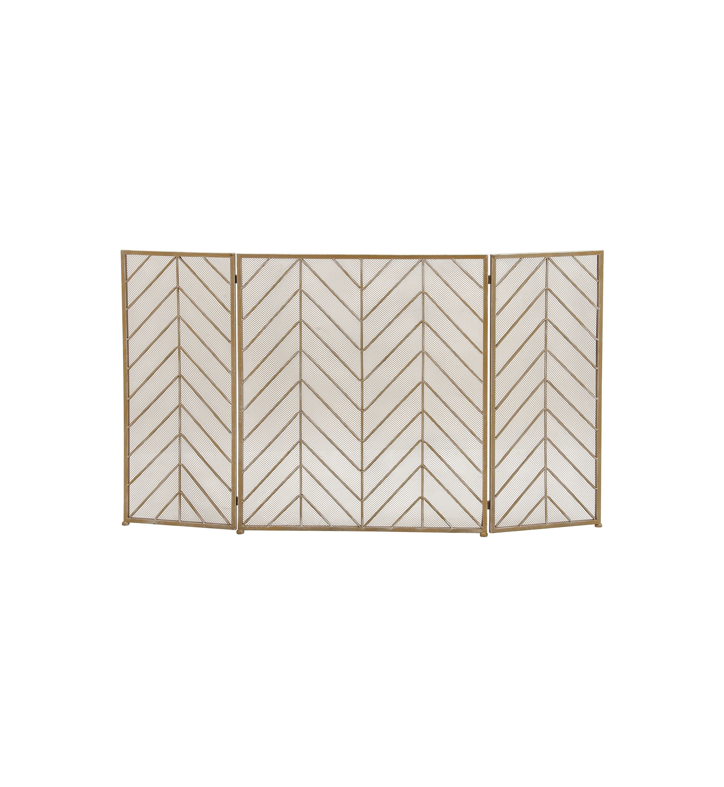 Modern Metal Fireplace Screen