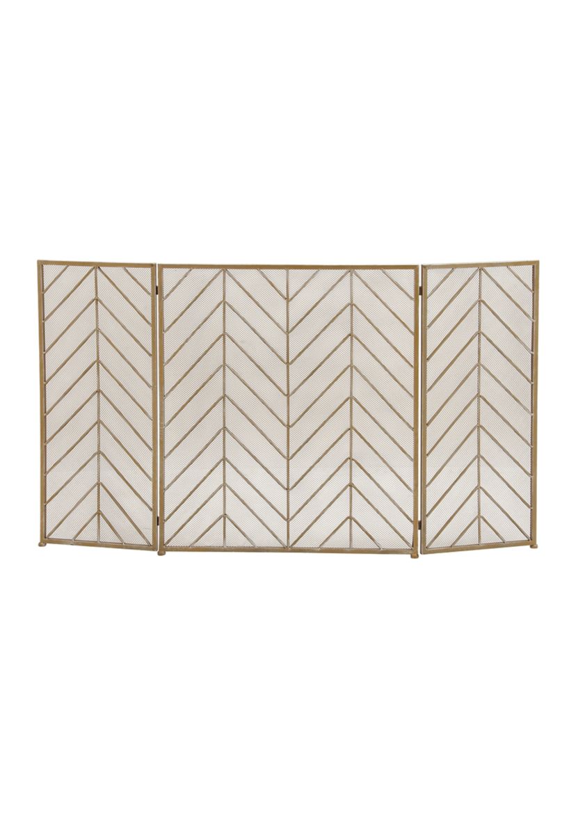 Modern Metal Fireplace Screen
