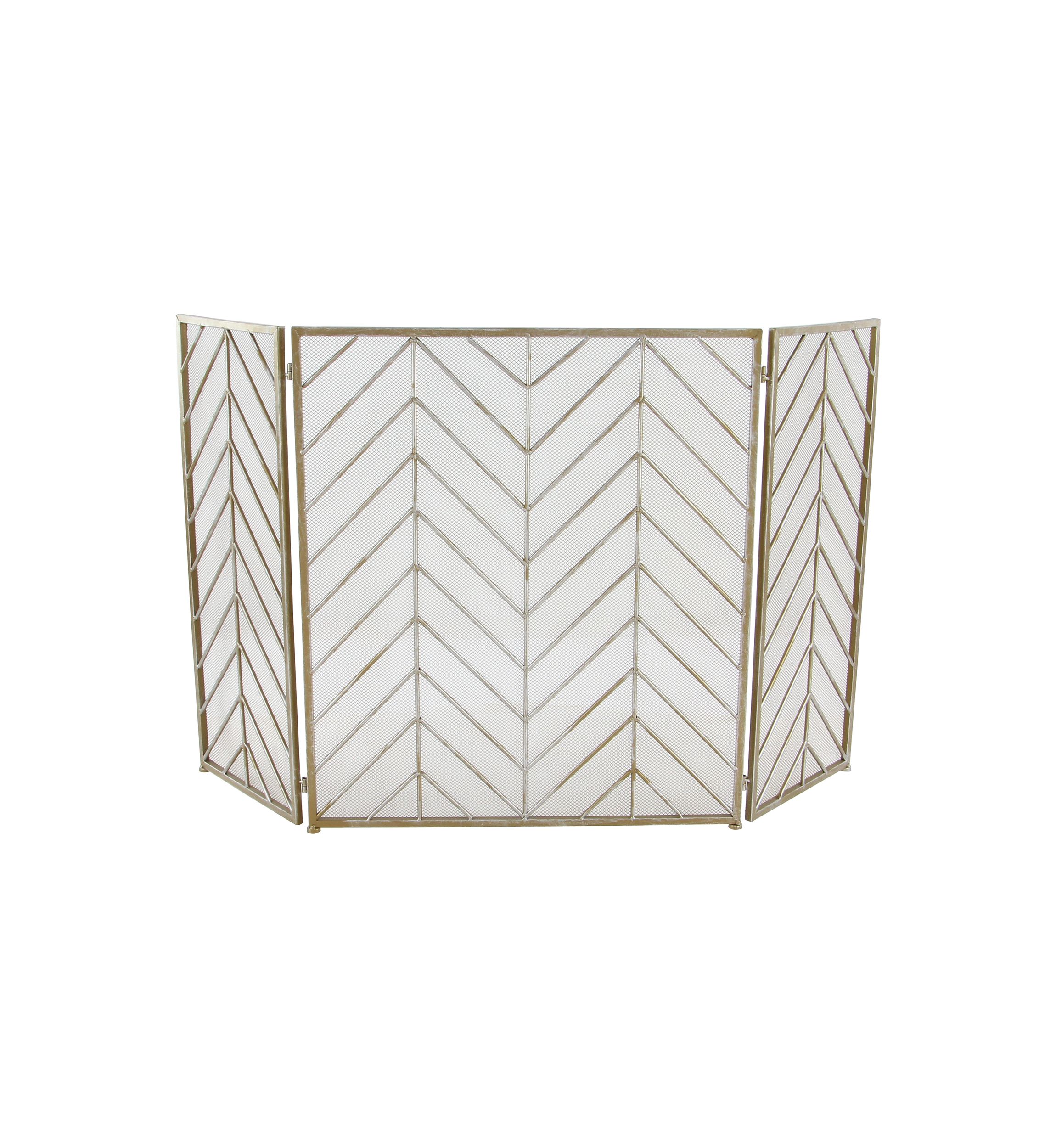 Modern Metal Fireplace Screen