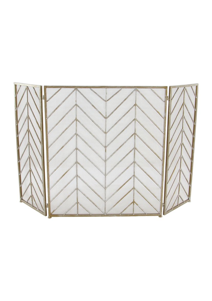 Modern Metal Fireplace Screen