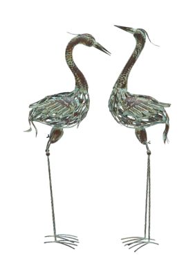 Coastal Metal Garden Sculpture - Set of 2