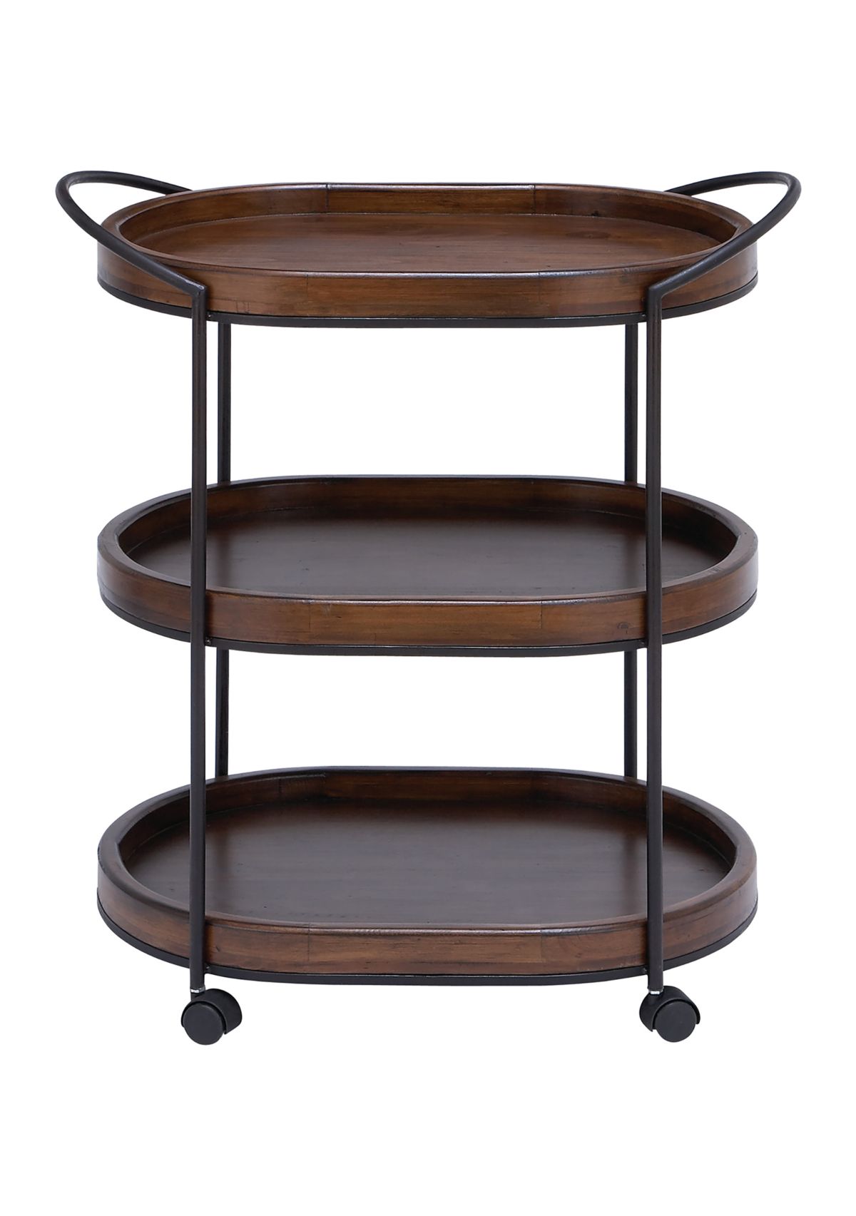 Traditional Wood Bar Cart