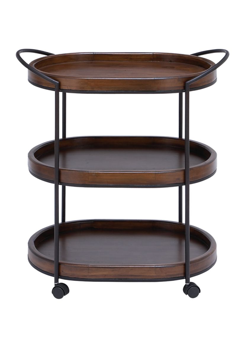 Traditional Wood Bar Cart