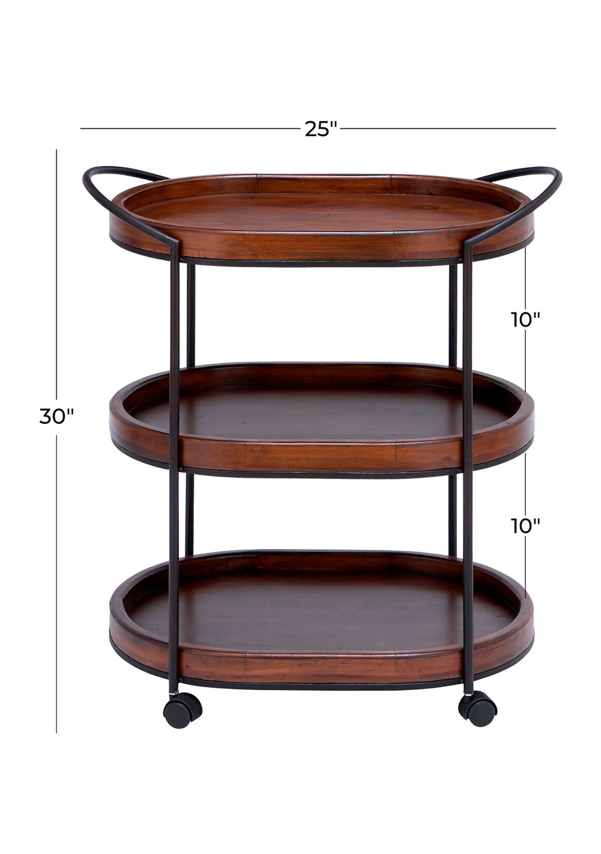 Traditional Wood Bar Cart