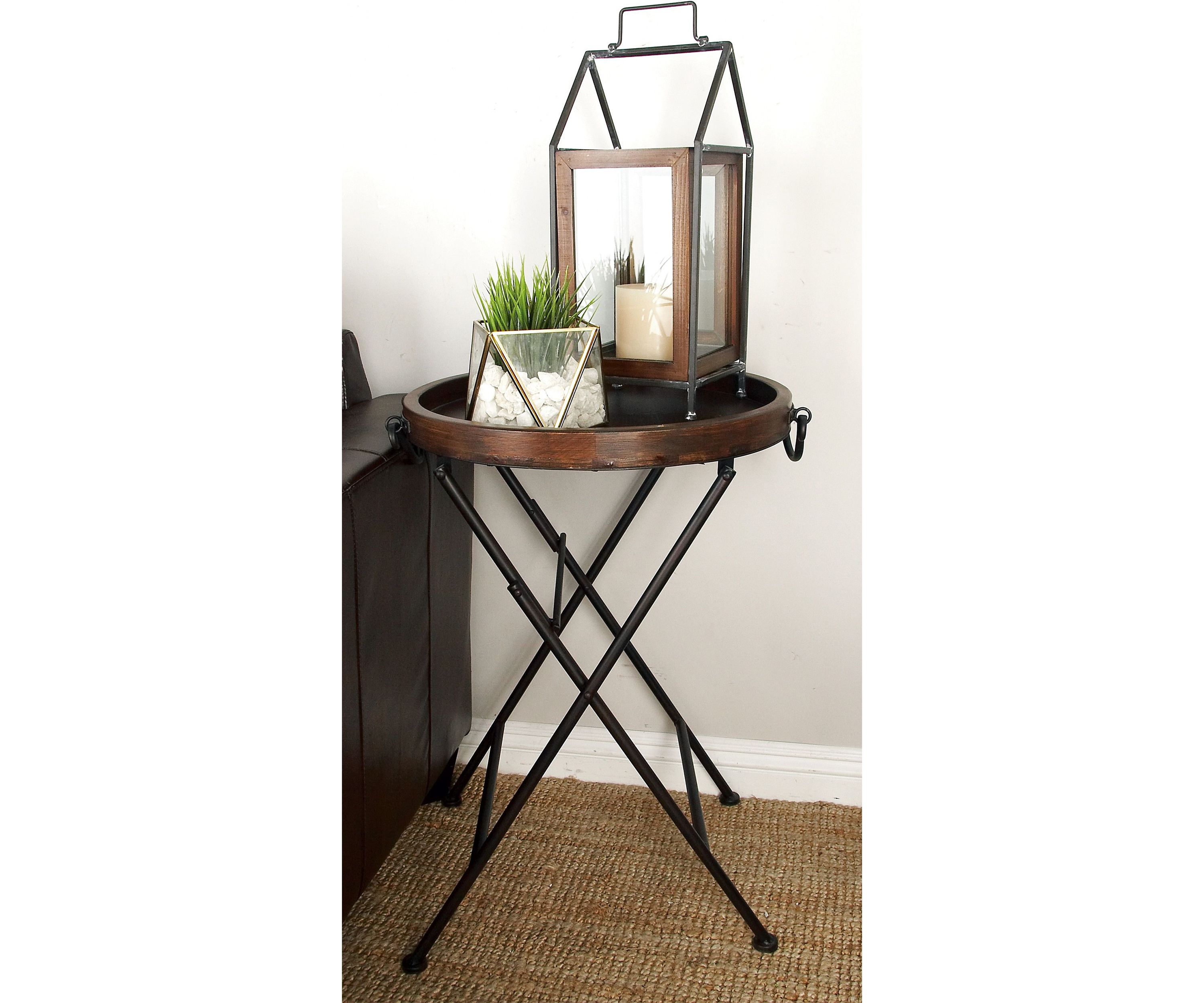 Traditional Metal Accent Table