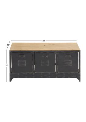 Industrial Metal Storage Bench