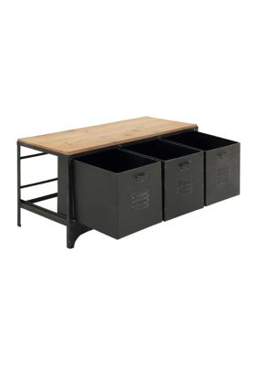 Industrial Metal Storage Bench