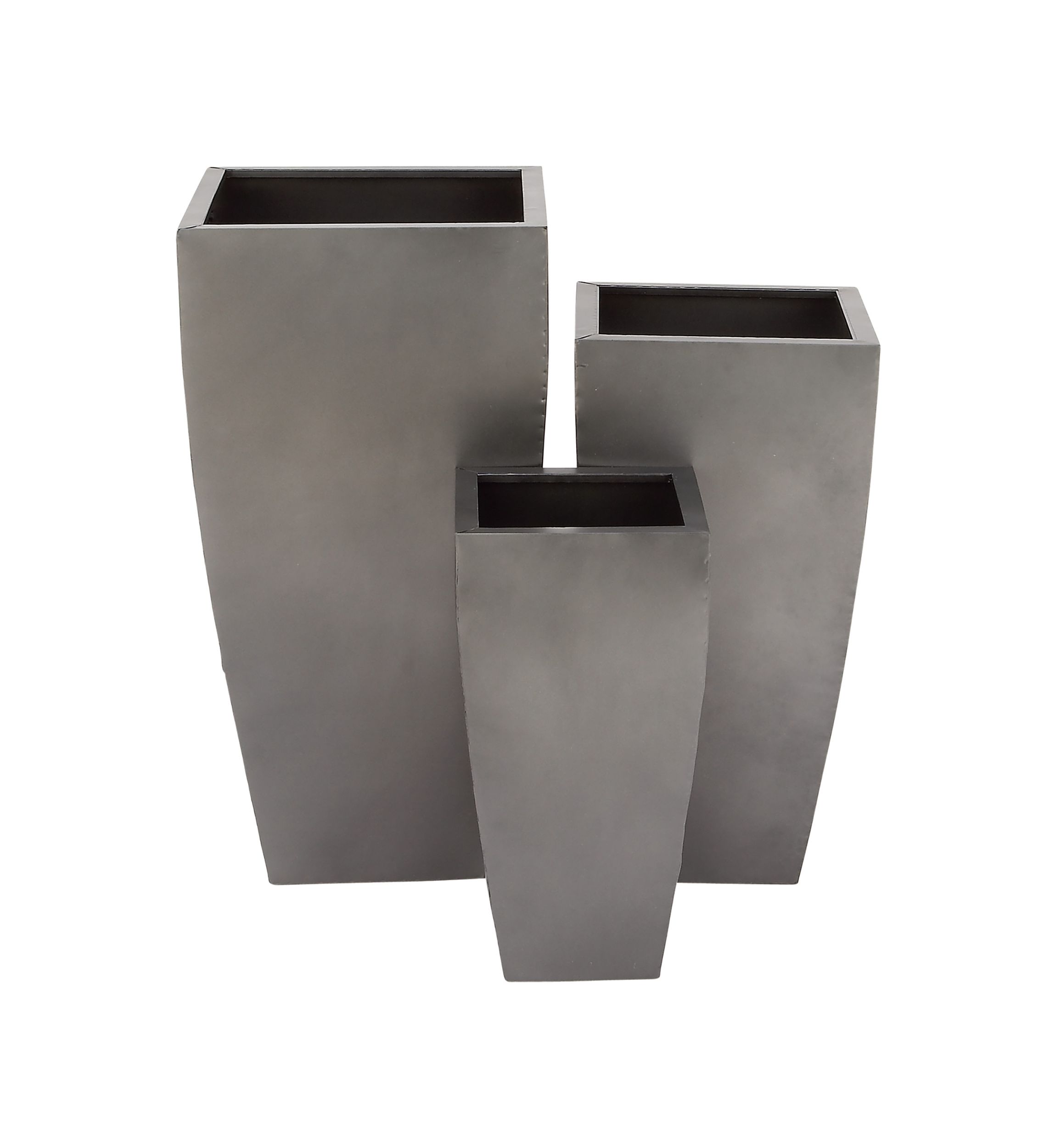 Contemporary Metal Planter - Set of 3