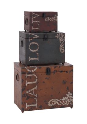 Traditional Metal Box - Set of 3